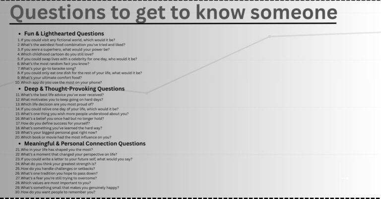 questions to get to know someone
